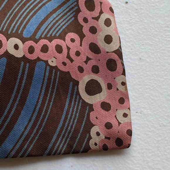 Vintage 70s Barneys New York Tie Abstract Geometric Retro WIDE Silk Tie Disco - Picture 4 of 10